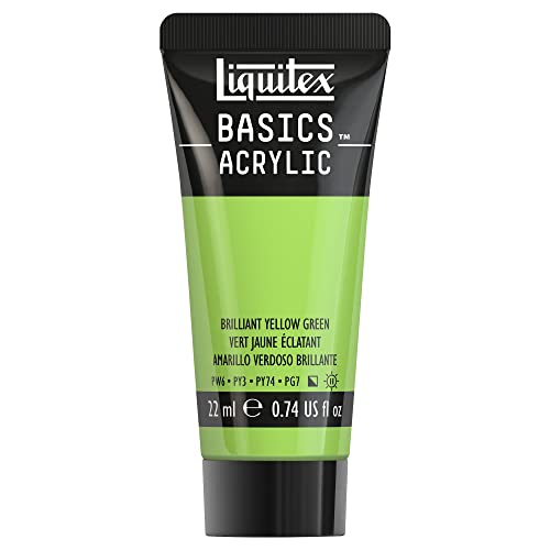 Liquitex 8870443​ Basics Acrylfarbe - Gelbgrün Brillant​, 22ml Tube, lichtecht, wasserfest, zum Malen und Dekorieren von Holz, Metall, Keramik, Kunststoff, Leinwand von Liquitex