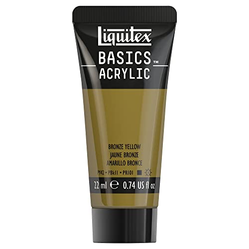 Liquitex 8870445​ Basics Acrylfarbe - Bronzegelb​, 22ml Tube, lichtecht, wasserfest, zum Malen und Dekorieren von Holz, Metall, Keramik, Kunststoff, Leinwand von Liquitex