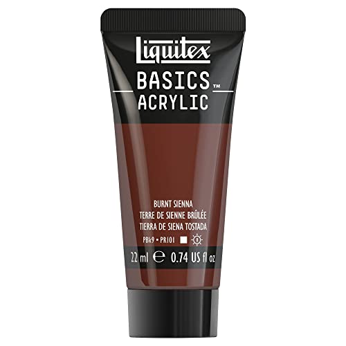 Liquitex 8870446​ Basics Acrylfarbe - Siena Gebrannt​, 22ml Tube, lichtecht, wasserfest, zum Malen und Dekorieren von Holz, Metall, Keramik, Kunststoff, Leinwand von Liquitex