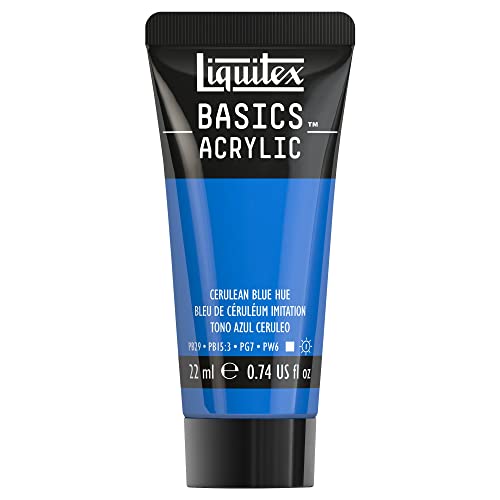 Liquitex 8870455​ Basics Acrylfarbe - Cöllinblau Farbton​, 22ml Tube, lichtecht, wasserfest, zum Malen und Dekorieren von Holz, Metall, Keramik, Kunststoff, Leinwand von Liquitex