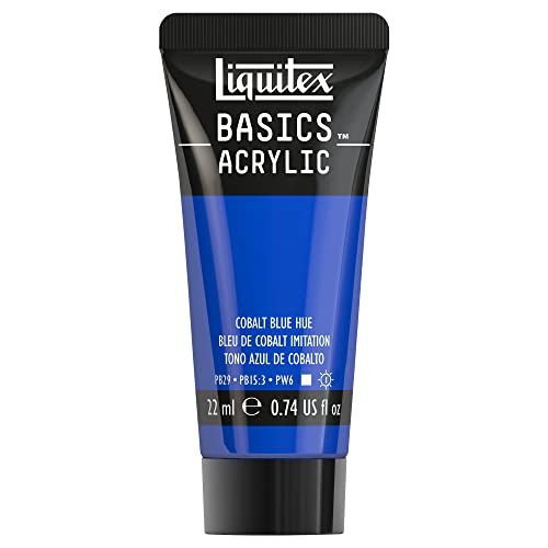 Liquitex 8870456​ Basics Acrylfarbe - Kobaltblau Farbton​, 22ml Tube, lichtecht, wasserfest, zum Malen und Dekorieren von Holz, Metall, Keramik, Kunststoff, Leinwand von Liquitex