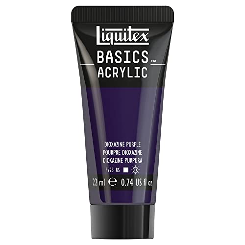 Liquitex 8870460​ Basics Acrylfarbe - Dioxazinpurpur​, 22ml Tube, lichtecht, wasserfest, zum Malen und Dekorieren von Holz, Metall, Keramik, Kunststoff, Leinwand von Liquitex