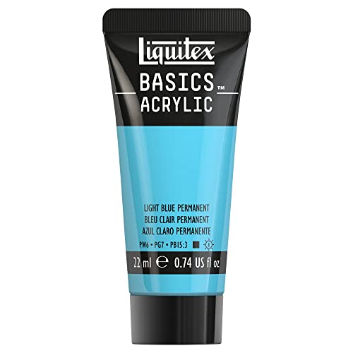 Liquitex 8870464​ Basics Acrylfarbe - Hellblau Permanent​, 22ml Tube, lichtecht, wasserfest, zum Malen und Dekorieren von Holz, Metall, Keramik, Kunststoff, Leinwand von Liquitex