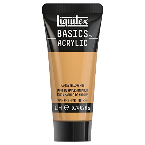 Liquitex 8870471​ Basics Acrylfarbe - Neapelgelb Farbton​, 22ml Tube, lichtecht, wasserfest, zum Malen und Dekorieren von Holz, Metall, Keramik, Kunststoff, Leinwand von Liquitex