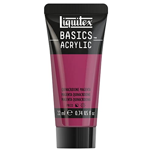 Liquitex 8870479​ Basics Acrylfarbe - Quinacridone Magenta​, 22ml Tube, lichtecht, wasserfest, zum Malen und Dekorieren von Holz, Metall, Keramik, Kunststoff, Leinwand von Liquitex