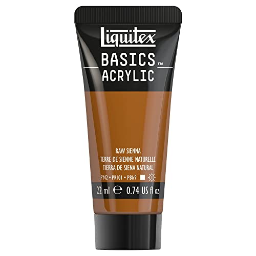 Liquitex 8870480​ Basics Acrylfarbe - Siena Natur​, 22ml Tube, lichtecht, wasserfest, zum Malen und Dekorieren von Holz, Metall, Keramik, Kunststoff, Leinwand von Liquitex