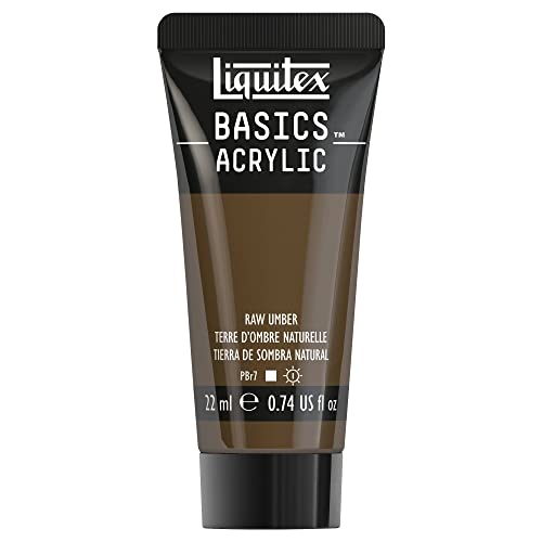 Liquitex 8870481​ Basics Acrylfarbe - Umbra Natur​, 22ml Tube, lichtecht, wasserfest, zum Malen und Dekorieren von Holz, Metall, Keramik, Kunststoff, Leinwand von Liquitex