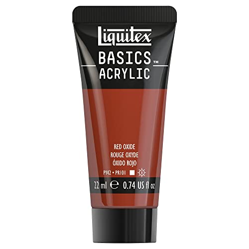 Liquitex 8870482​ Basics Acrylfarbe - Oxidrot​, 22ml Tube, lichtecht, wasserfest, zum Malen und Dekorieren von Holz, Metall, Keramik, Kunststoff, Leinwand von Liquitex