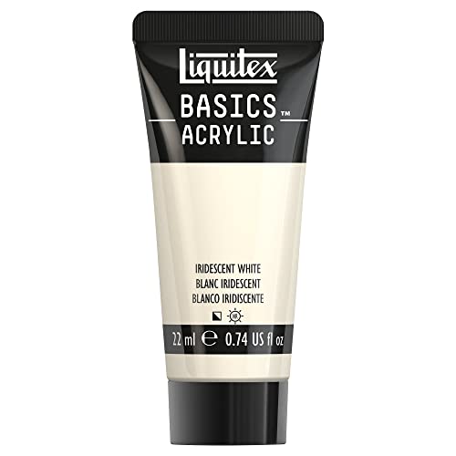 Liquitex 8870505​ Basics Acrylfarbe - Irisierendes Weiß​, 22ml Tube, lichtecht, wasserfest, zum Malen und Dekorieren von Holz, Metall, Keramik, Kunststoff, Leinwand von Liquitex