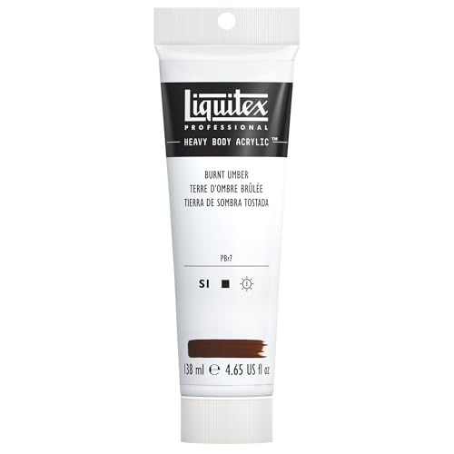 Liquitex Professional Heavy Body Acryl - Umbra Gebrannt, 138ml, Acrylfarbe in Künstlerpigmente, lichtecht, mittlere Viskosität, Achivqualität, seidenglänzender Finish von Liquitex