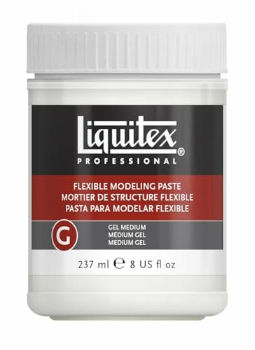 Liquitex 8908 Professional flexible Struktur- und Modellierpaste für Acrylfarben, wasserfest, Archivqualität, nicht vergilbend - 237ml Topf, Weiß, matt von Liquitex