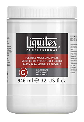 Liquitex 8916 Professional flexible Struktur- und Modellierpaste für Acrylfarben, wasserfest, Archivqualität, nicht vergilbend - 946ml Topf, Weiß, matt von Liquitex