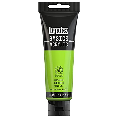 Liquitex Basics 1046222 monopigmentierte Acrylfarbe, Künstlerpigmente, lichtecht, mittlere Viskosität, Achivqualität, seidenglänzender Finish, 118ml Tube, zitronengrün Liquitex Basics 1046222 monopigmentierte Acrylfarbe, Künstlerpigmente, lichtecht, mittlere Viskosität, Achivqualität, seidenglänzender Finish, 118ml Tube, zitronengrün von Liquitex