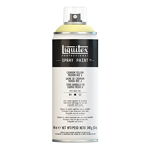 Liquitex Professional Spray Paint, Acrylfarbe, Kadmium-Gelb mittel Imit. Nr. 6, 400 ml (1er Pack), 400 von Liquitex