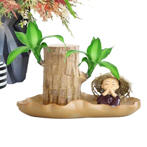 Brasilianisches Holz, brasilianische Holzpflanze,Sprießender Holzstumpf | Tischpflanze für den Innenbereich, luftreinigendes sprießendes Holz, Heimpflanzendekoration für den Tisch von Liqzirtu