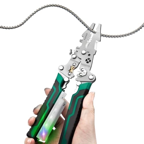 -Drahtstripper - 8 In 1 Kabelabstrippwerkzeug, Integrierter Drähteschneider, Effizienter Draht -Twister, Genauer Spannungstester | Essentielle Reparaturgeräte Für Wissenschaftsprojekte Autom von Liqzirtu