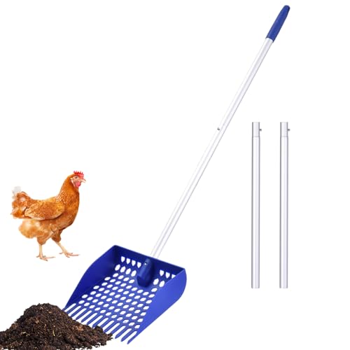 Geflügelstreu Schaufel - Schwerlast Stallreiniger | Ergonomischer Griff Abnehmbar für Hühnerstall, Stalltiere, Mehrzweck Sieb für Einstreu Mist Reinigung Geflügelstreu Schaufel - Schwerlast Stallreiniger | Ergonomischer Griff Abnehmbar für Hühnerstall, Stalltiere, Mehrzweck Sieb für Einstreu Mist Reinigung von Liqzirtu