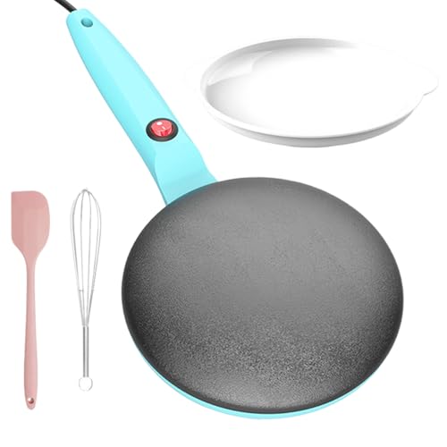 Instant Crepes Maker - 7,8 Elektrischer Pfannkuchenbereiter, Antihaftbeschichtete Kochflache Pfannkuchen Maker | automatische Temperaturregelung Instant Crêpe Makers antihaftbeschichtet von Liqzirtu