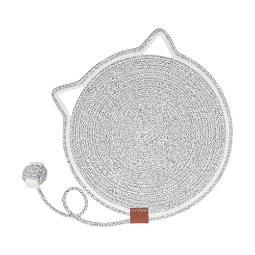 Kratzmatten Für Katzen | Runde Horizontale Unterlage Mit Ballspielzeug | Katzenbett Mit Ohren Häkchen Möbelschoner | Für Wohnzimmer Schlafzimmer Teppichboden Ecke Kratzmatten Für Katzen | Runde Horizontale Unterlage Mit Ballspielzeug | Katzenbett Mit Ohren Häkchen Möbelschoner | Für Wohnzimmer Schlafzimmer Teppichboden Ecke von Liqzirtu