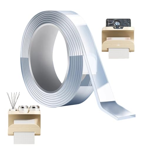 Liqzirtu Montage Streifen Stark, Klebeband Doppelseitig ‒Langlebig Wasserfest Wiederverwendbar Durchsichtig | Robustes Selbstklebendes Band Für Rahmen Teppiche Fahrzeug Trim Wanddeko Diy Projekte von Liqzirtu