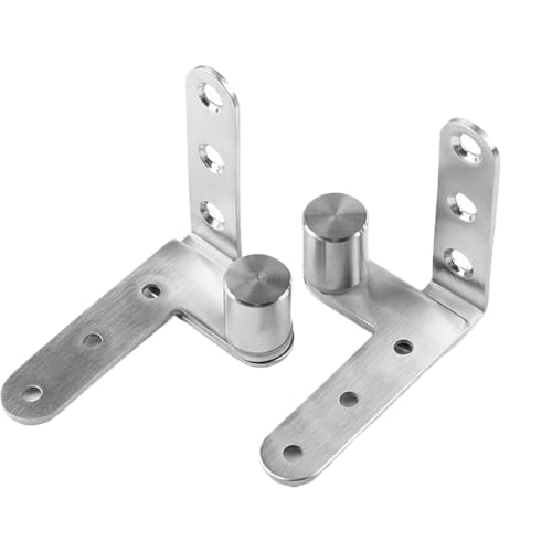 Tür Drehbeschläge - Haushalt Tür Drehscharnier 2 Stück - Edelstahl Schwenkwelle Beschläge Hardware Für Zuhause Lager Kleiderschrank von Liqzirtu