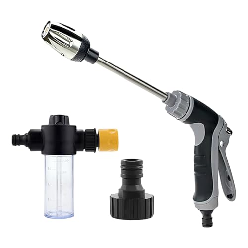 Turbowasher für Gartenschlauch - Hochdruckdüse für Gartenschlauch, Hochdruck Power Wasserpistole | Verstellbare Hochdruck-Spritzpistole, Einstellbarer Wasserdüsensprüher für Bewässerung Autowäsche von Liqzirtu