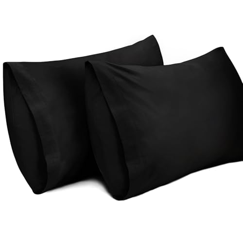 Lirex 2er Pack Kissenbezug 50 x 75 cm - 100% Baumwolle Kissenbezüge-Anthrazit-Kissenhülle-Hypoallergen, Oeko-TEX Zertifiziert, Schwarz Lirex 2er Pack Kissenbezug 50 x 75 cm - 100% Baumwolle Kissenbezüge-Anthrazit-Kissenhülle-Hypoallergen, Oeko-TEX Zertifiziert, Schwarz von Lirex