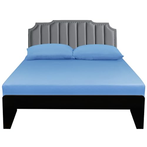 Lirex Spannbettlaken, 90 x 200 cm, 100% Baumwolle 300 Fadenzahl Weiches Atmungsaktives Spannbettlaken, Himmelblau Lirex Spannbettlaken, 90 x 200 cm, 100% Baumwolle 300 Fadenzahl Weiches Atmungsaktives Spannbettlaken, Himmelblau von Lirex