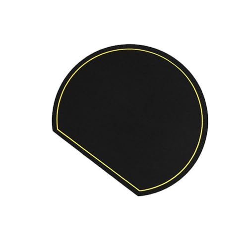 Lirzxin Tischset 2er Set, Rund Platzsets rutschfest Abwaschbar Hitzebeständig Kunstleder Einfarbig Wasserdicht PVC Platzdeckchen für Küche, Schwarz, 38x33CM Lirzxin Tischset 2er Set, Rund Platzsets rutschfest Abwaschbar Hitzebeständig Kunstleder Einfarbig Wasserdicht PVC Platzdeckchen für Küche, Schwarz, 38x33CM von Lirzxin