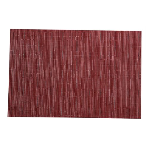 Lirzxin Tischsets 4er Set, Rechteckig Platzset Abwaschbar Hitzebeständig rutschfest Uni Vertikale Streifen PVC Platz-Matten für Küche, Weinrot, 45x30CM Lirzxin Tischsets 4er Set, Rechteckig Platzset Abwaschbar Hitzebeständig rutschfest Uni Vertikale Streifen PVC Platz-Matten für Küche, Weinrot, 45x30CM von Lirzxin