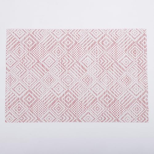 Lirzxin Tischsets Platzsets 4er Set, Rechteckig Platzdeckchen Weihnachten Abwaschbar Hitzebeständig rutschfest Geometrisch Raute Streifen Muster PVC Platzset für Küche, Rot, 45x30CM Lirzxin Tischsets Platzsets 4er Set, Rechteckig Platzdeckchen Weihnachten Abwaschbar Hitzebeständig rutschfest Geometrisch Raute Streifen Muster PVC Platzset für Küche, Rot, 45x30CM von Lirzxin