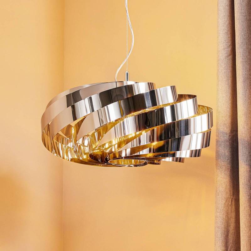 Hängeleuchte Vento, chromium-nickelfarben, Ø 60 cm, Metall von Domiluce