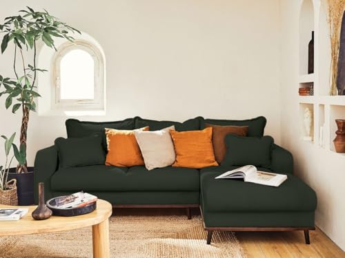Lisa Design Albane - 4-Sitzer Ecksofa rechts - Schlaffunktion und Bettkasten - aus Cord Grün Lisa Design Albane - 4-Sitzer Ecksofa rechts - Schlaffunktion und Bettkasten - aus Cord Grün von Lisa Design