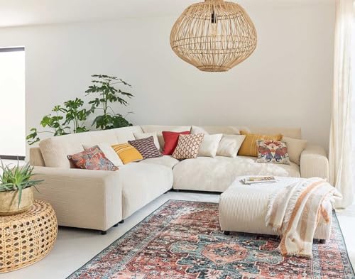 Lisa Design Garance - 5-Sitzer Modulares Ecksofa Links - aus Cordstoff Beige von Lisa Design