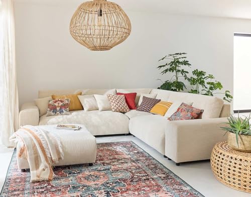Lisa Design Garance - 5-Sitzer Modulares Ecksofa rechts - aus Cordstoff Beige von Lisa Design