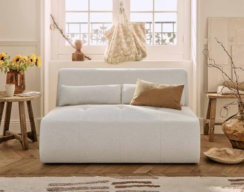 Lisa Design Onyx - 2-sitzer Einzelsofa - aus 3D-Mesh-Stoff Beige von Lisa Design