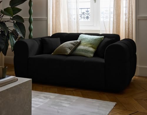 Lisa Design Ray - 2-sitzer einzelsofa aus Strukturiertem Stoff Schwarz von Lisa Design