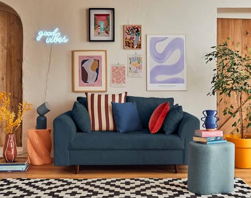 Lisa Design Rune – 2-Sitzer Sofa – aus Cord Nachtblau Lisa Design Rune – 2-Sitzer Sofa – aus Cord Nachtblau von Lisa Design