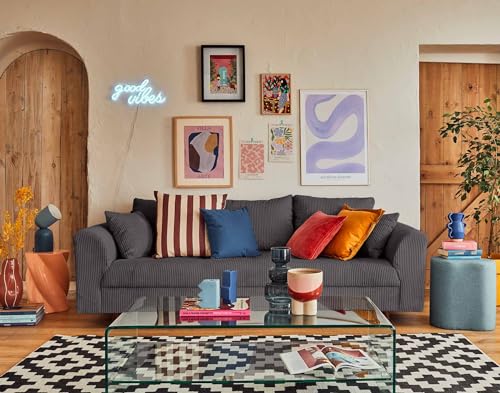 Lisa Design Rune – 3-Sitzer Sofa – aus Cord Dunkelgrau von Lisa Design