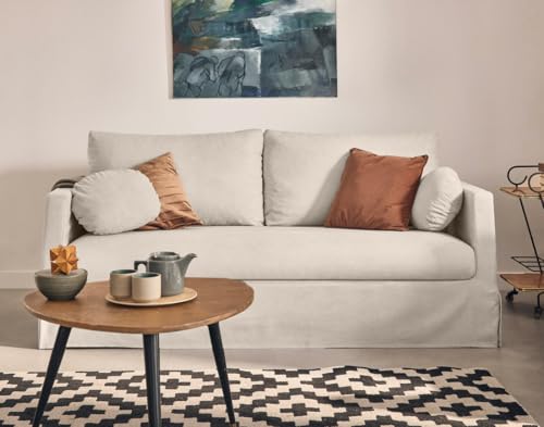 Lisa Design Serena - Einzelsofa Abnehmbarer 3-Sitzer, Stoff Beige von Lisa Design