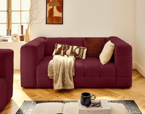 Lisa Design Suzano - 2-sitzer Einzelsofa aus Strukturiertem Stoff Pflaume Lisa Design Suzano - 2-sitzer Einzelsofa aus Strukturiertem Stoff Pflaume von Lisa Design