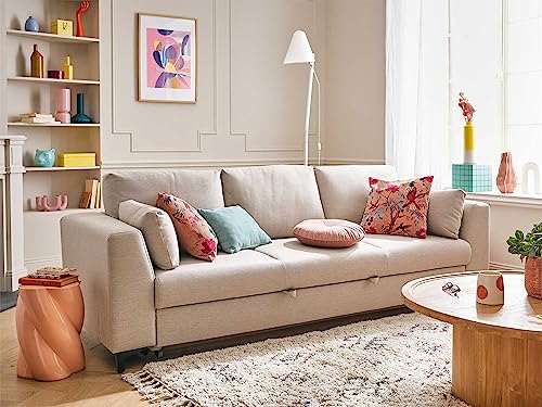 Lisa Design Tala - 3-Sitzer Sofa - Schlaffunktion - aus Stoff Beige von Lisa Design