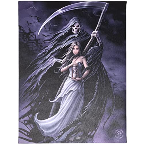 Fantastisches Anne Stokes Design - Summon The Reaper - Gothic-Angel der steht mit dem Tod, wer eine Sense in der Hand - Leinwand Bild auf Bild-Wand-Plakette / Wand Kunst von Lisa Parker