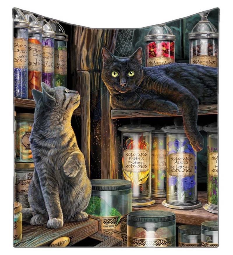 Tagesdecke Kuscheldecke Katzen - Magical Emporium Lisa Parker - Fantasy Decke, Lisa Parker von Lisa Parker