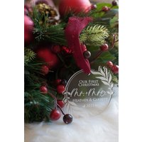 Unsere Erste Weihnachtsverzierung - Kalligraphie | Brautpaar Ornament Gefrostete Unsere Acryl Unser Erstes von LisaChuCalligraphy