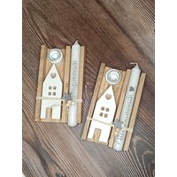 Geschenkverpackung/Geschenkidee Mit Lichthäuschen Und Personalisierte Kerze Wunschtext, Als Mitbringsel Oder Kleines Geschenk von LisaDesignsHN