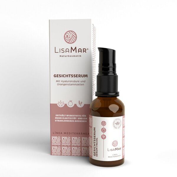 LisaMar Bio Gesichtsserum - Intensiv feuchtigkeitsspendend mit Hyaluronsäure & Orangenstammzellen von LisaMar
