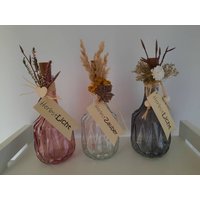 Herbstlicht Herbstdeko Beleuchtung Flaschenlicht Trockenblumen Leuchtflasche von LisasHandwerkstatt