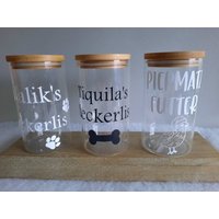 Leckerli Vorratsbehälter Vorratsglas Hundefutter Personalisiert Leckerli Vorratsbehälter Vorratsglas Hundefutter Personalisiert von LisasHandwerkstatt