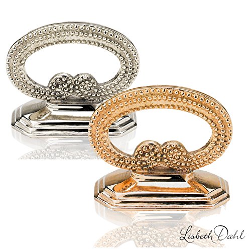 (Gold) 6er Set Lisbeth Dahl Tischkartenhalter in Gold oder Silber. Exklusiv, hochwertig & in schwerer Qualität für einen sicheren Stand! Tischkärtchen, Platzkarte, Tischkarte, Buffetkärtchen, Buffet (Gold) von Lisbeth Dahl